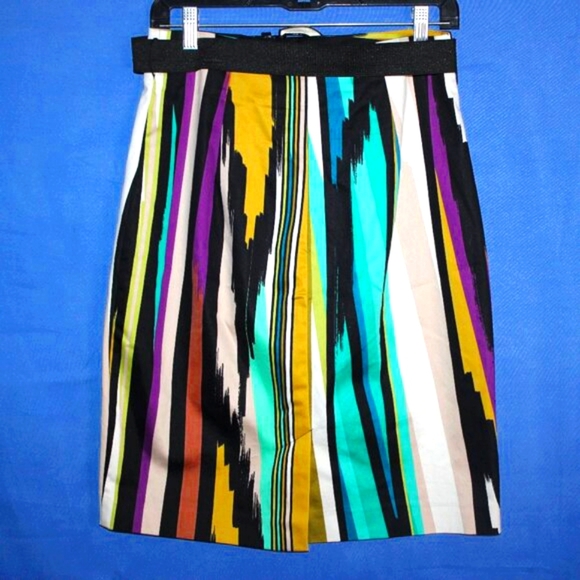 Worthington Striped Midi Skirt - Women's Size 8 - Multicolor Abstract Print - Be - Picture 3 of 5